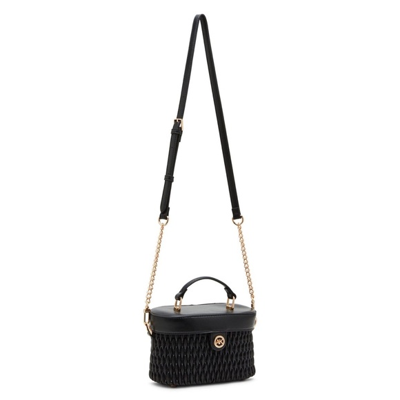 Anne Klein Ruched Top Handle Train Case, Detachable Crossbody Strap, adorable❤️ - Picture 8 of 8